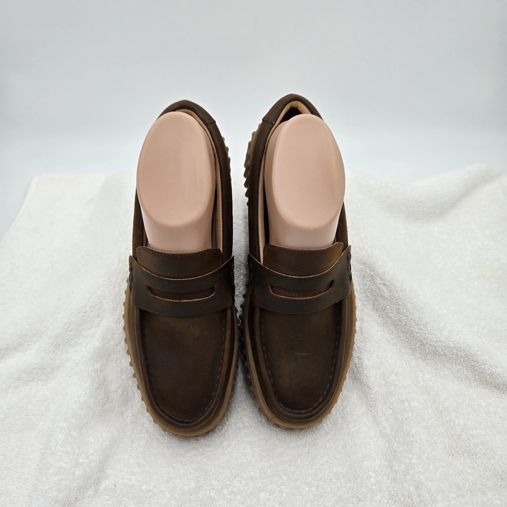 Clarks Torhill Penny Loafers Womens Size 7.5 Platform Ribbed Sole Slip On Shoes - Picture 3 of 13